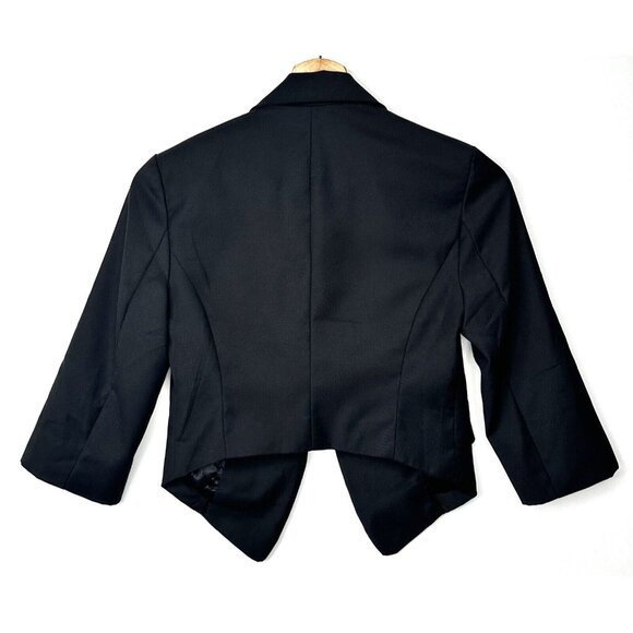 Silence + Noise Womens Blazer Cropped Jacket Urban Outfitters Lined Black XS - Picture 2 of 11